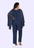 Sandra Sequins Lace Stretch Crepe Jumpsuit/Pantsuit Dark Navy STAP0022693