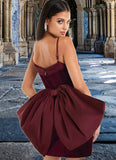 Olympia Joanna Wine Bow Mini Dress Atelier Dresses | Azazie STAP0022894