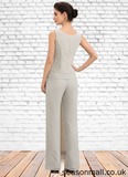 Penelope Jumpsuit/Pantsuit Scoop Neck Floor-Length Chiffon Lace Mother of the Bride Dress STA126P0014632