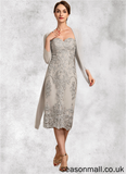 Carissa Sheath/Column Sweetheart Knee-Length Lace Mother of the Bride Dress STA126P0014634