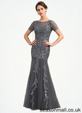 Kaylee Trumpet/Mermaid Scoop Neck Floor-Length Tulle Lace Mother of the Bride Dress With Beading Sequins STA126P0014767