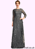 Hilary A-Line Scoop Neck Floor-Length Lace Mother of the Bride Dress With Sequins STA126P0014939