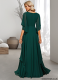 Renee A-line V-Neck Floor-Length Chiffon Mother of the Bride Dress With Beading Appliques Lace Sequins STAP0021682