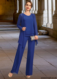 Piper Jumpsuit/Pantsuit Separates Scoop Floor-Length Chiffon Mother of the Bride Dress STAP0021744