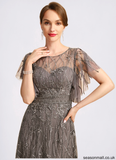 Gracelyn A-line Scoop Illusion Floor-Length Lace Mother of the Bride Dress With Sequins STAP0021752