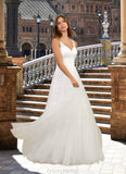 Patience Ball-Gown Lace Tulle Chapel Train Dress Diamond White STAP0022794
