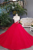 New Arrival Off The Shoulder Lace Up Red Wedding Dresses/Quinceanera Dresses