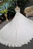 Fantastic Bling Bling Wedding Dresses Off The Shoulder With Appliques And Sequins Lace Up