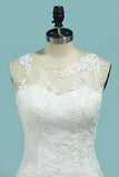 Scoop Lace With Applique Wedding Dresses Mermaid