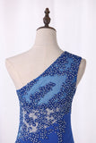 Prom Dresses One Shoulder Mermaid With Applique And Slit