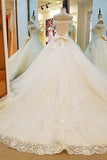 New Arrival Off The Shoulder A-Line Wedding Dresses Lace Up With Appliques And