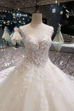 New Arrival Wedding Dresses Tulle Wedding Dresses Scoop Neckline With Beading Handmade