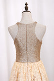 Homecoming Dresses A Line Scoop Sequin&Lace