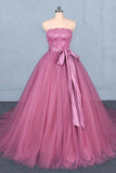 Princess Ball Gown Strapless Wedding Dresses with Lace, Quinceanera Dresses STA15295