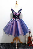 V Neck Homecoming Dresses Organza A-Line With