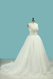 Sweetheart Beaded Bodice Organza Wedding Dresses A Line
