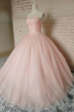 Tulle Sweetheart Ball Gown Quinceanera Dresses Beaded