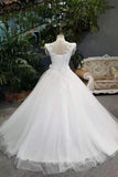 Special Offer Wedding Dresses Tulle Lace Up High Neck With Appliques
