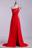 Prom Dresses Sheath Floor Length One Shoulder With