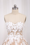 Wedding Dresses A Line Tulle Sweetheart With Applique Court