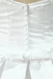 Wedding Dresses Satin A Line With Beading And Bow Knot Court