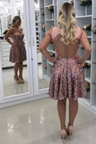 Lace Homecoming Dresses A Line Knee Length With