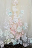 New Arrival Tulle Wedding Dresses Lace Up Floor Length With Handmade Flowers And
