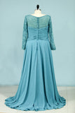 A Line V Neck Mother Of The Bride Dresses Chiffon With Beads And