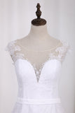 V Neck A Line Wedding Dresses Lace With Sash Court