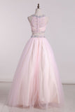 Two-Piece Scoop Ball Gown Quinceanera Dresses Tulle With