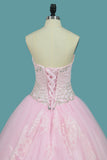 Sweetheart Ball Gown Quinceanera Dresses Applique And Beading