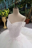 New Arrival Wedding Dresses Lace Up Off The Shoulder Ball Gown With Appliques And