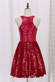 Homecoming Dresses A Line Scoop Sequin&Lace