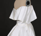 Vintage Simple Style Satin Ivory Wedding Dresses Bridal Dresses
