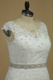 Plus Size Wedding Dresses Mermaid Tulle With Applique Court