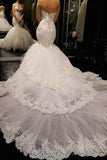 Mermaid/Trumpet Sweetheart Tulle Wedding Dresses With