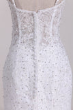 New Arrival Spaghetti Straps Mermaid Wedding Dresses Tulle With
