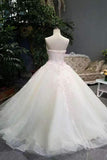 Sweetheart Floor Length Wedding Dress Tulle Lace Up