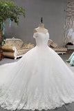 New Arrival Wedding Dresses Lace Up Off The Shoulder Ball Gown With Appliques And