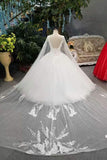 Floor Length Wedding Dresses Lace Up With Beads And Appliques Ball Gown High Quality Low