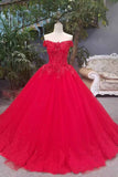 New Arrival Tulle Bright Red Wedding Dresses Lace Up Floor Length With
