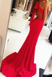 Halter Open Back Satin Mermaid Evening Dresses With