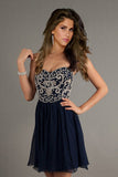 Homecoming Dresses A Line Short/Mini Sweetheart Chiffon With Beads&Sequins