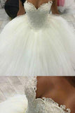 New Arrival Sweetheart Wedding Dresses Tulle Ball Gown Lace