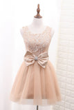 Tulle & Lace Homecoming Dresses Scoop A Line