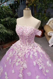 New Arrival Floral Wedding Dresses A-Line Floor Length Lace Up Off The Shoulder With Beads And