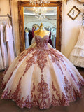 Princess Ball Gown Strapless Sweetheart Prom Dresses with Tulle, Beading Quinceanera Dresses STA15524