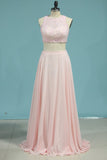 Prom Dresses Scoop Two-Piece A Line Chiffon