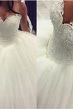 New Arrival Sweetheart Wedding Dresses Tulle Ball Gown Lace