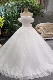 Special Offer Boat Neck Wedding Dresses Lace Up Boat Neck With Appliques